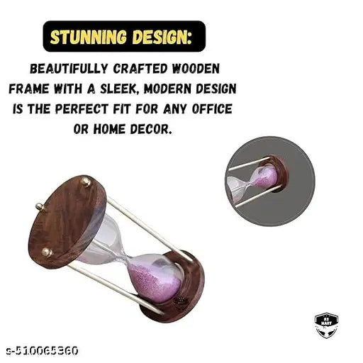 1-Minute Sand Timer with Pink Sand – Perfect for Games, Study & Décor